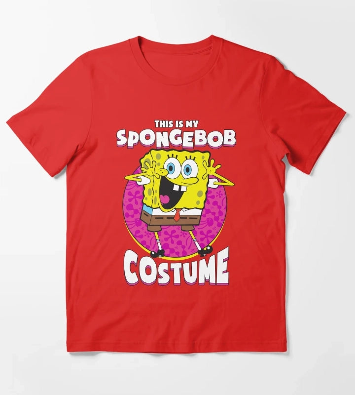 SpongeBob SquarePants Halloween This Is My SpongeBob Costume T-Shirt Red