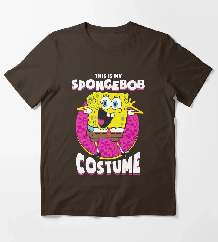 SpongeBob SquarePants Halloween This Is My SpongeBob Costume T-Shirt Brown