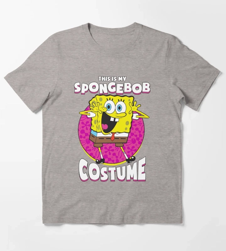 SpongeBob SquarePants Halloween This Is My SpongeBob Costume T-Shirt Heather Grey