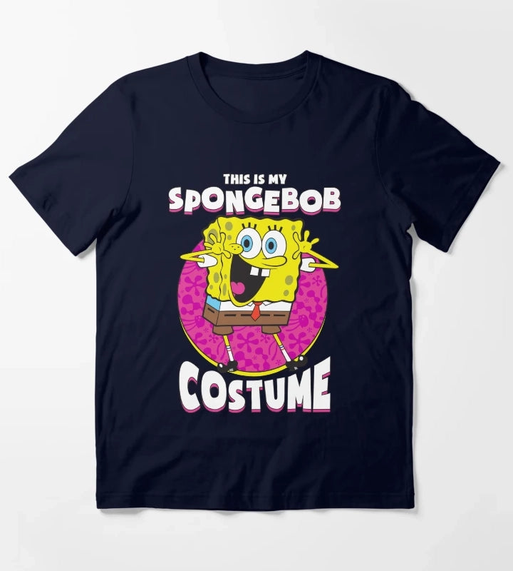 SpongeBob SquarePants Halloween This Is My SpongeBob Costume T-Shirt Navy
