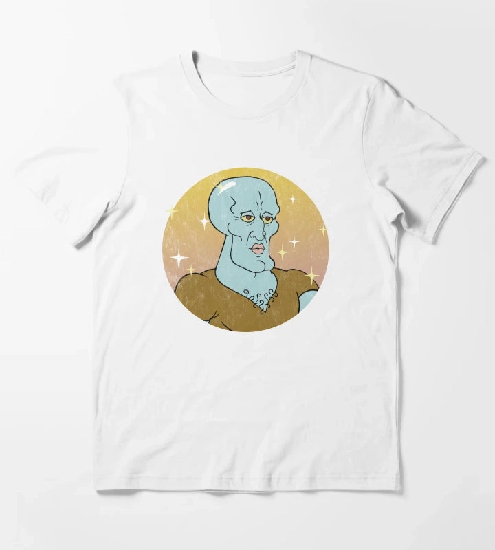 SpongeBob SquarePants Handsome Squidward Portrait T-Shirt White