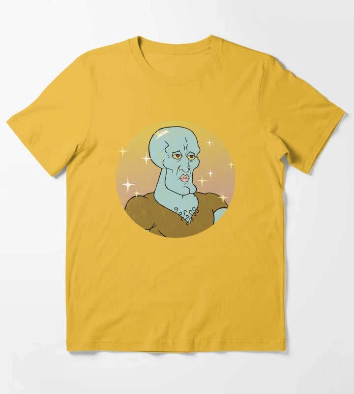 SpongeBob SquarePants Handsome Squidward Portrait T-Shirt Yellow