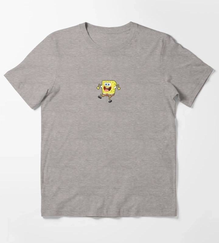 SpongeBob SquarePants Happy Dance T-Shirt Heather Grey