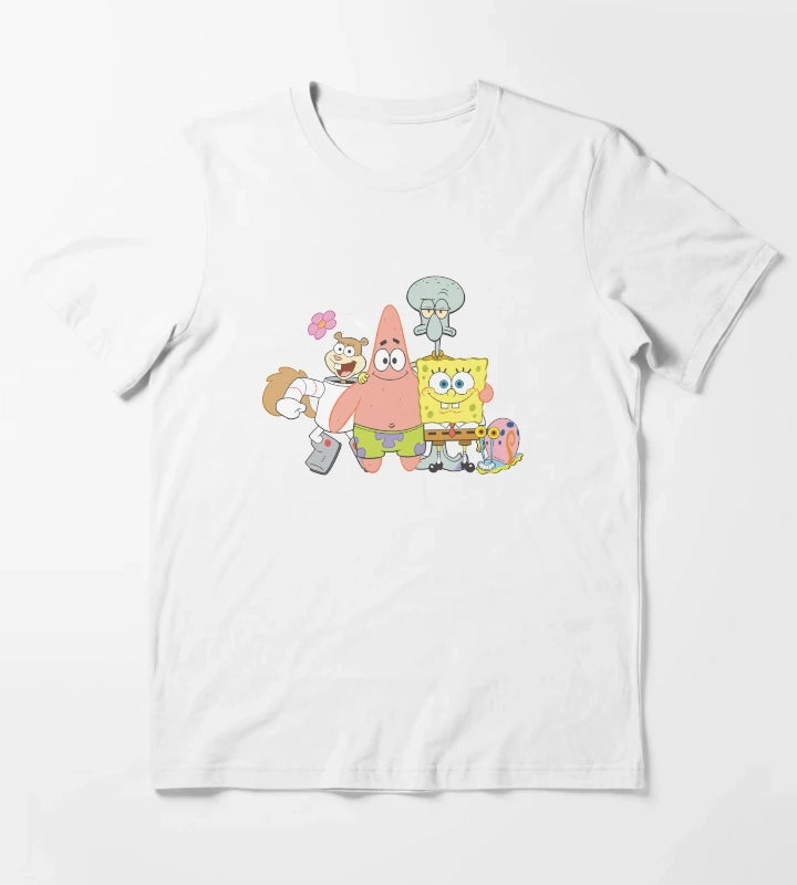 SpongeBob SquarePants Happy Group Shot T-Shirt White