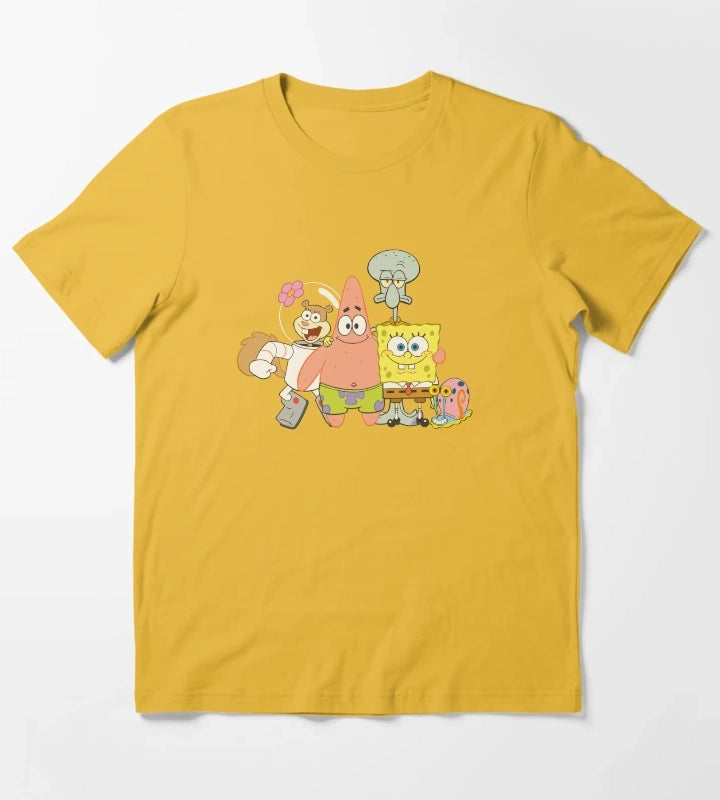 SpongeBob SquarePants Happy Group Shot T-Shirt Yellow