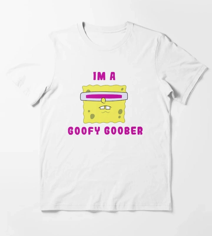 SpongeBob SquarePants Im A Goofy Goober Portrait T-Shirt White