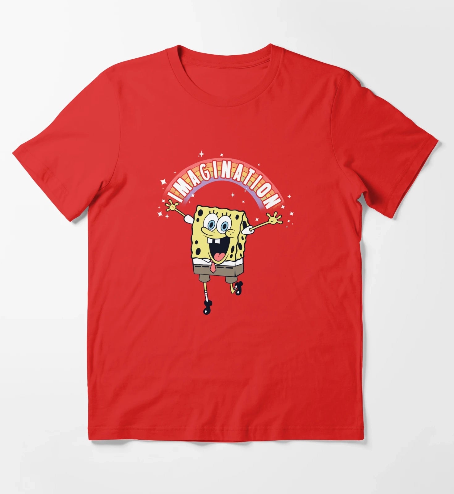 SpongeBob SquarePants Imagination Rainbow T-Shirt Red