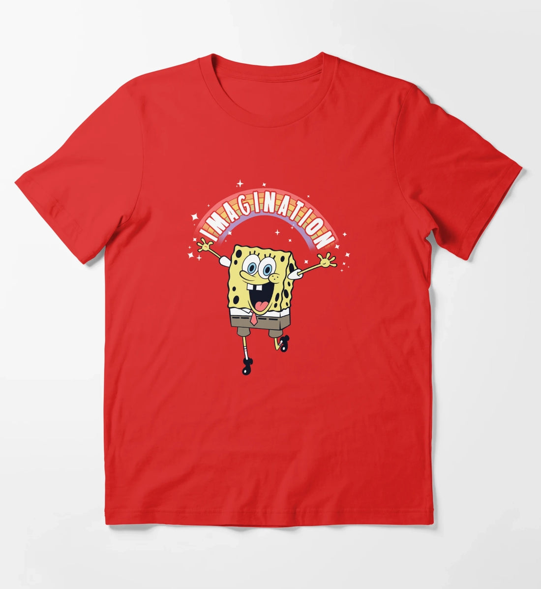 SpongeBob SquarePants Imagination Rainbow T-Shirt Red