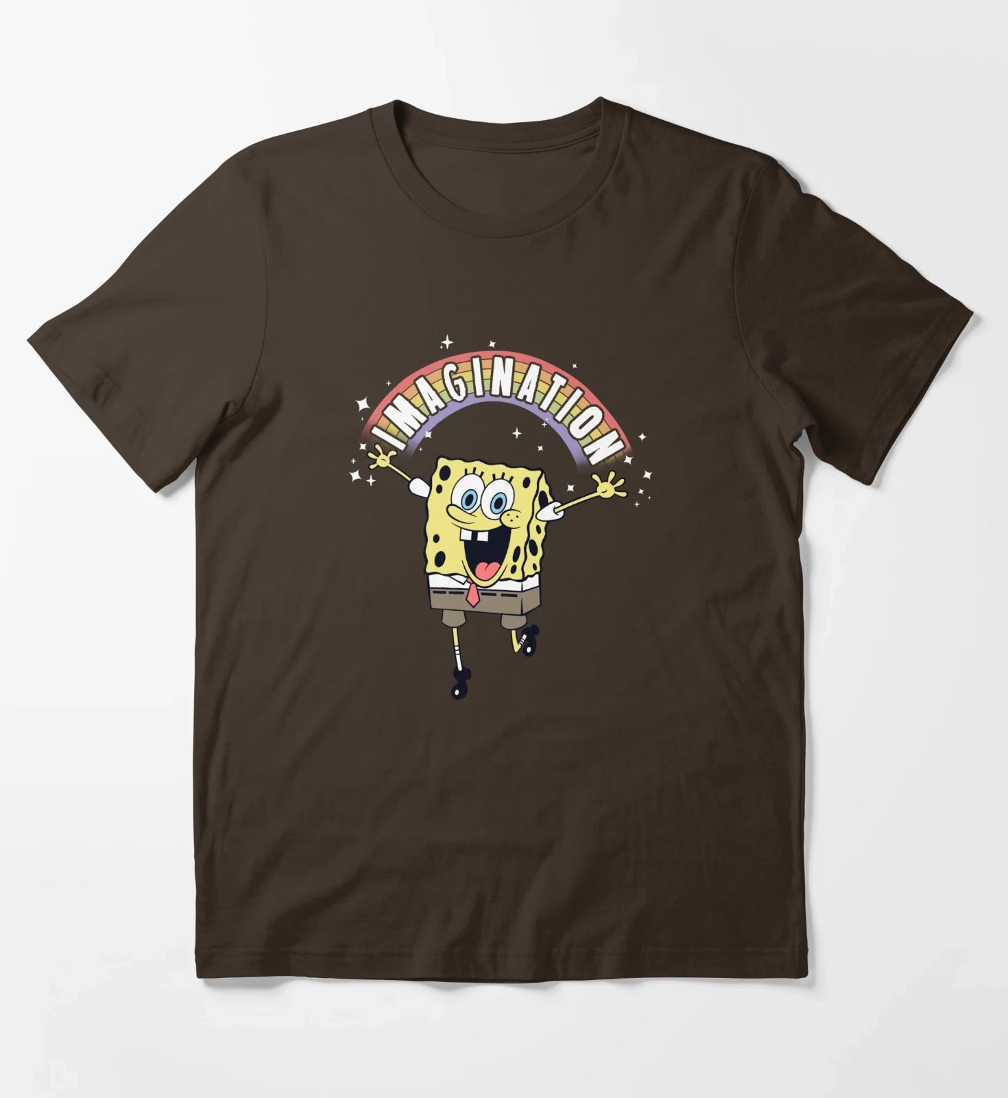 SpongeBob SquarePants Imagination Rainbow T-Shirt Brown