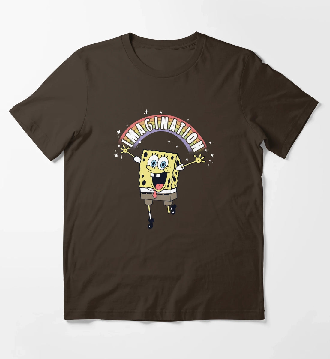 SpongeBob SquarePants Imagination Rainbow T-Shirt Brown