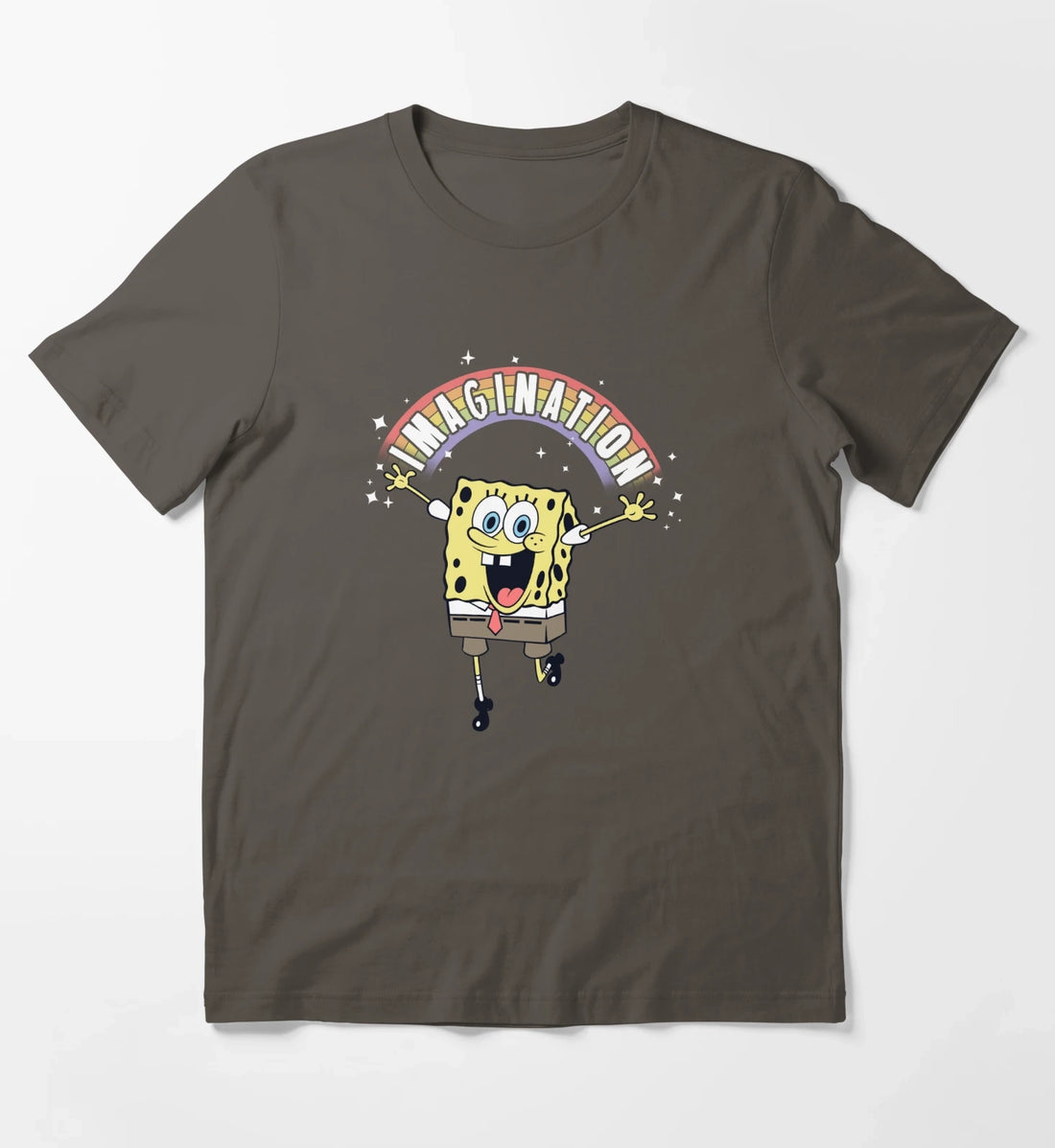SpongeBob SquarePants Imagination Rainbow T-Shirt Dark Grey