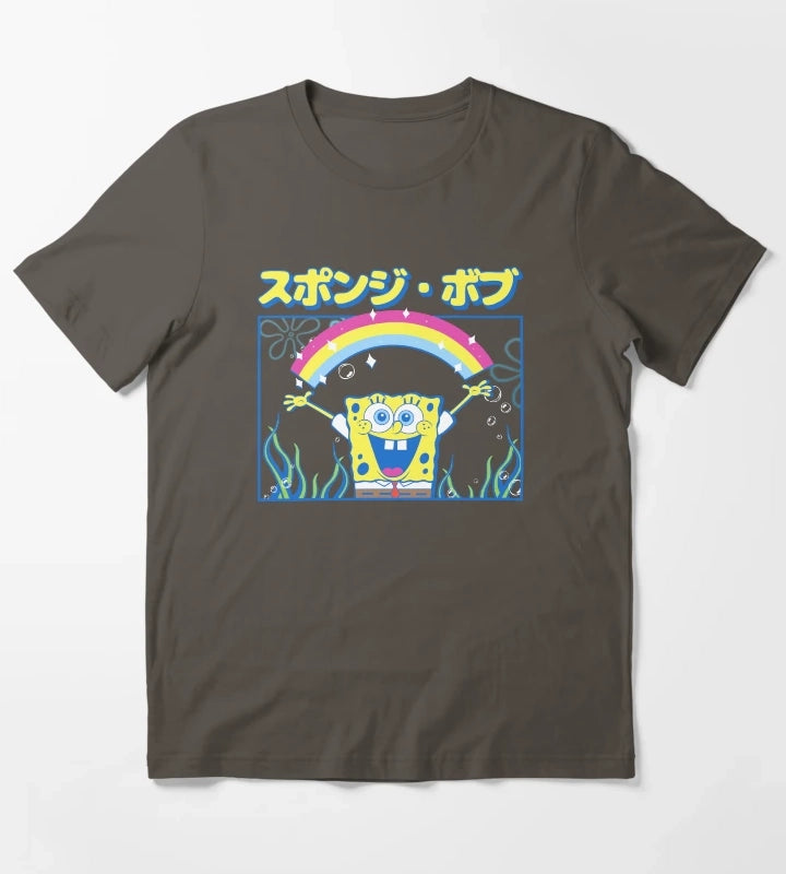 SpongeBob SquarePants Kanji SpongeBob T-Shirt Dark Grey