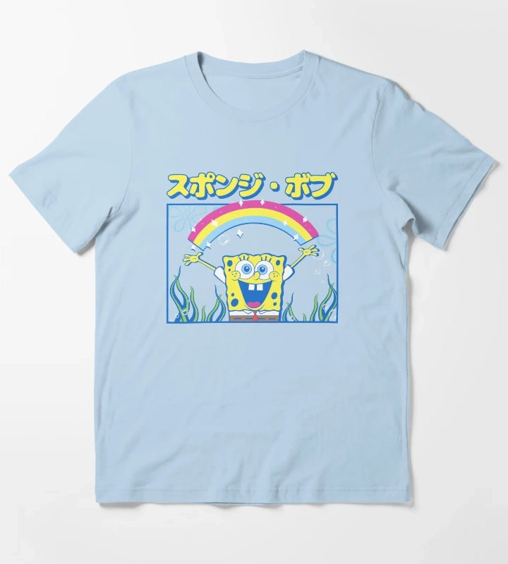 SpongeBob SquarePants Kanji SpongeBob T-Shirt Sky Blue