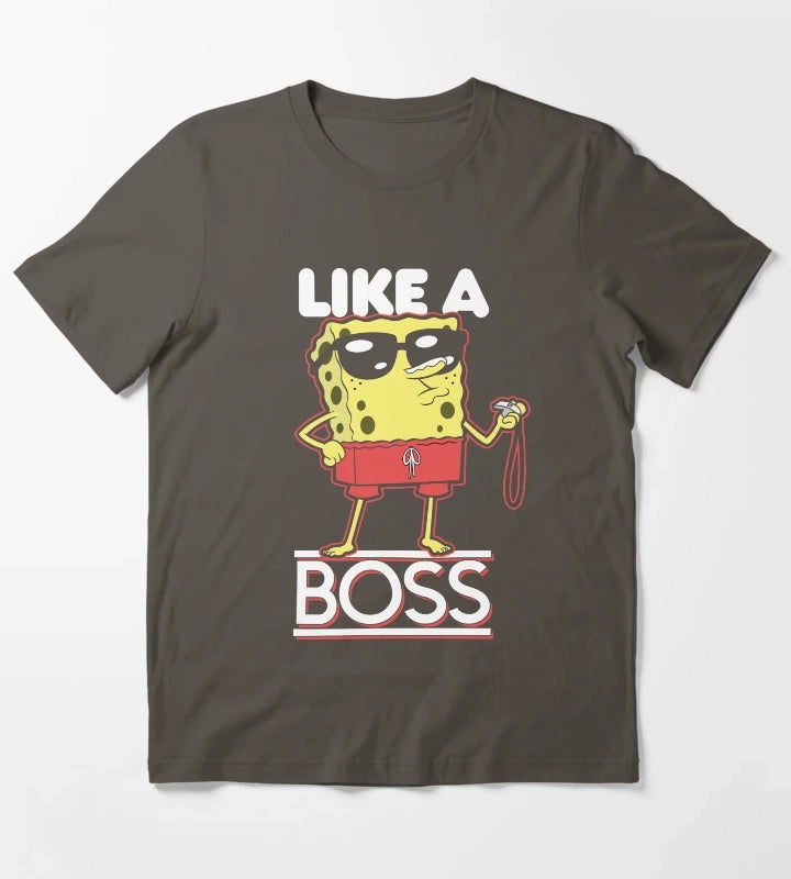 SpongeBob SquarePants Lifeguard Like A Boss T-Shirt Dark Grey