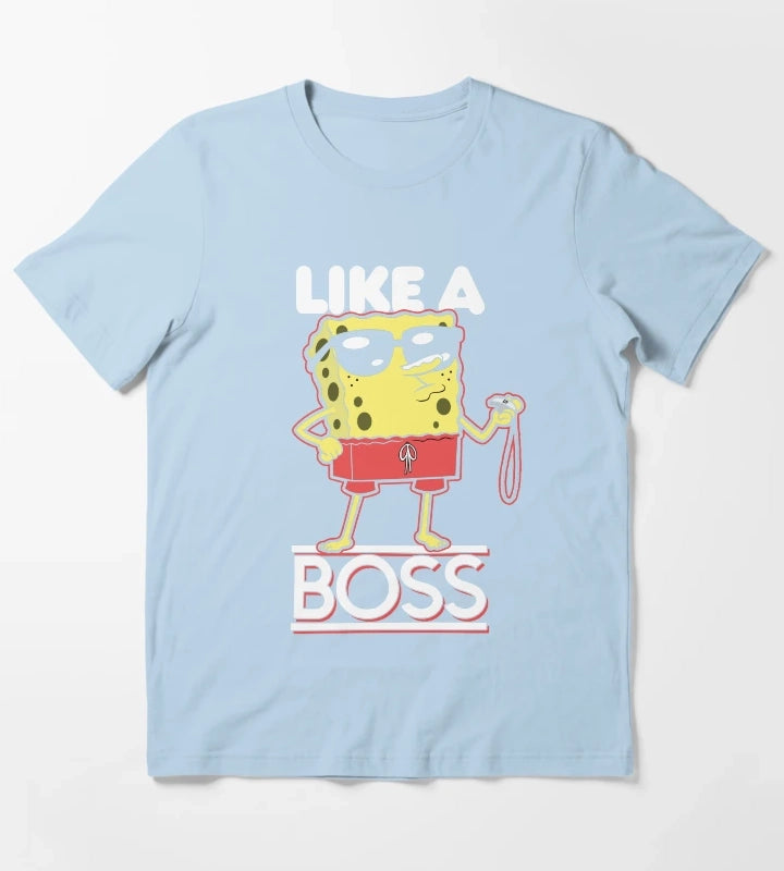 SpongeBob SquarePants Lifeguard Like A Boss T-Shirt Sky Blue