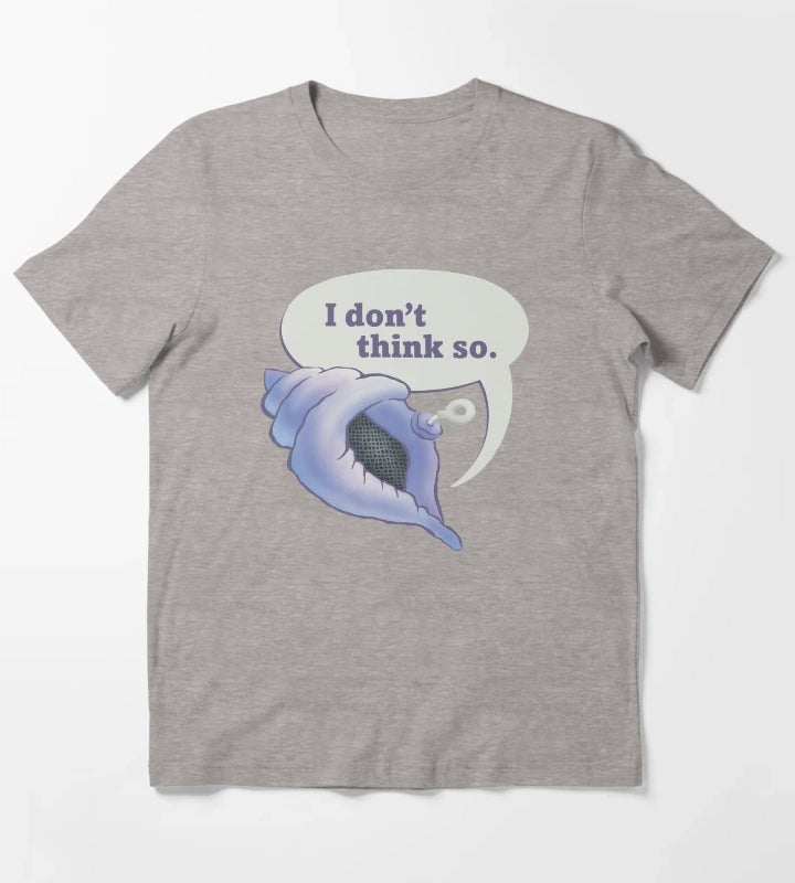 SpongeBob SquarePants Magic Conch I Dont Think So T-Shirt Heather Grey