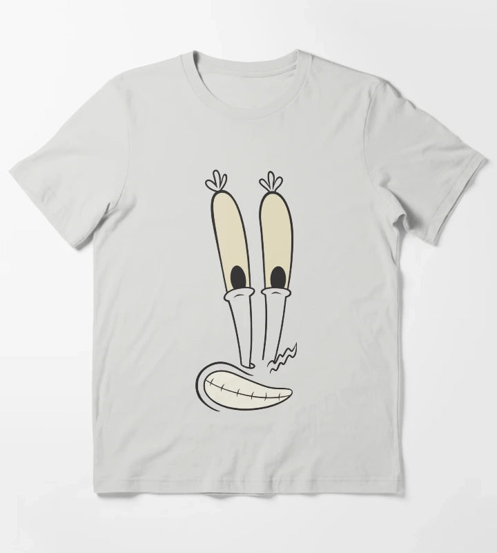 SpongeBob SquarePants Mr Krabs Large Face Costume T-Shirt Light Grey