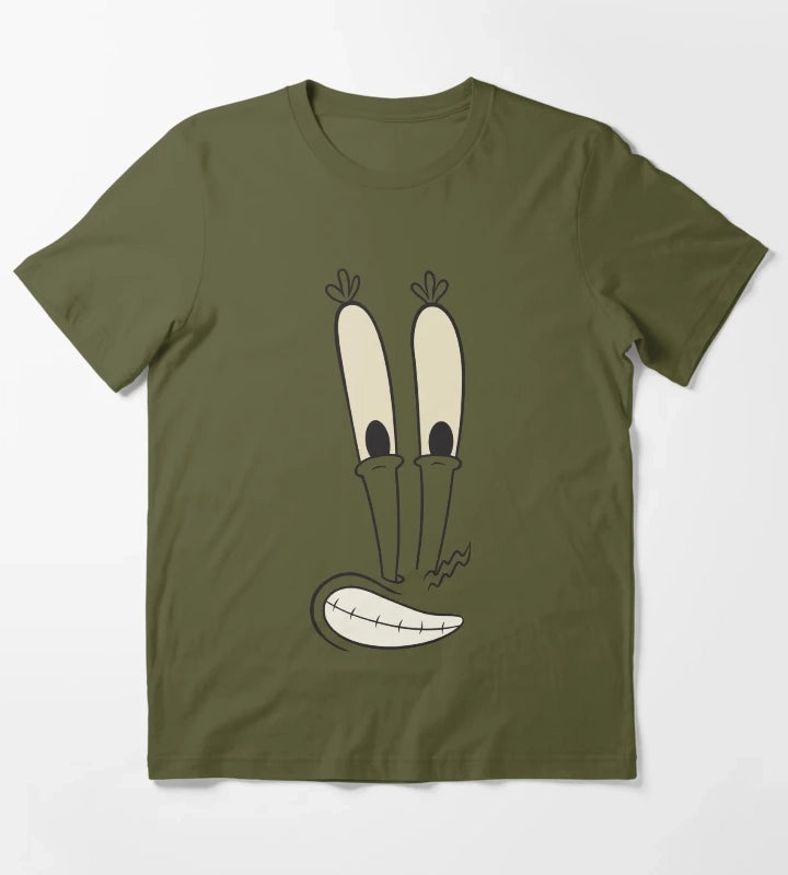 SpongeBob SquarePants Mr Krabs Large Face Costume T-Shirt Olive Green
