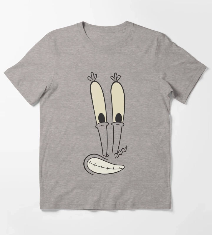 SpongeBob SquarePants Mr Krabs Large Face Costume T-Shirt Heather Grey