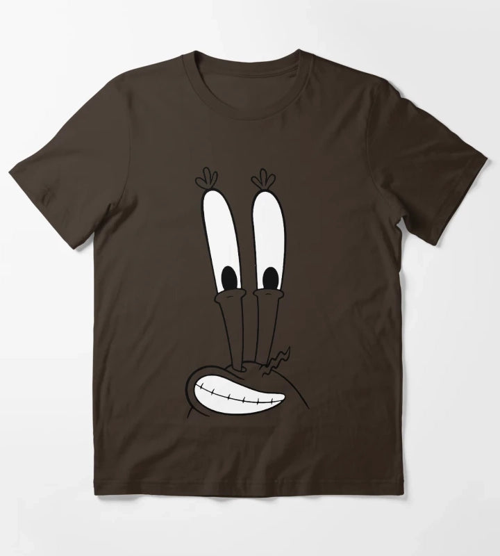 SpongeBob SquarePants Mr Krabs Smiling Big Face T-Shirt Brown