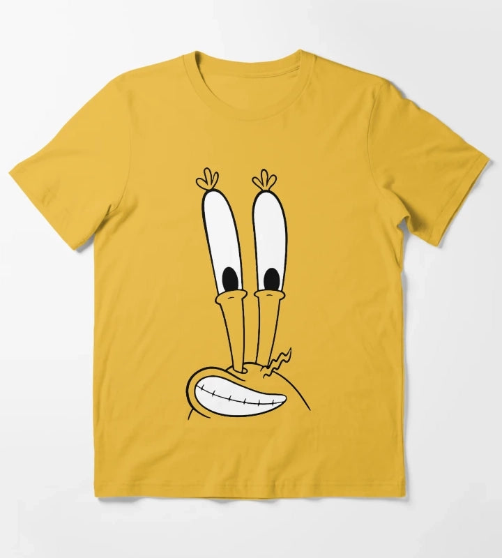 SpongeBob SquarePants Mr Krabs Smiling Big Face T-Shirt Yellow