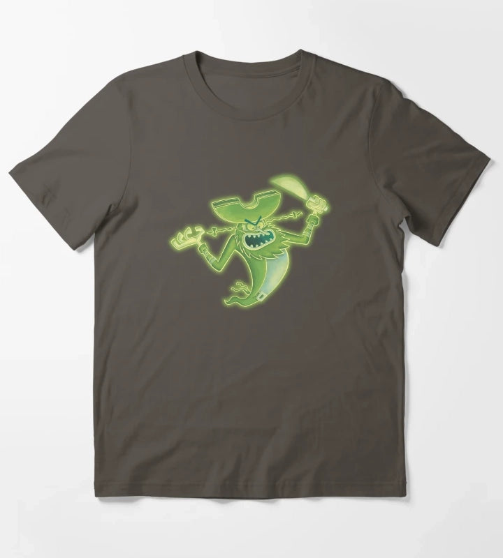 SpongeBob SquarePants Neon Glowing Flying Dutchman T-Shirt Dark Grey