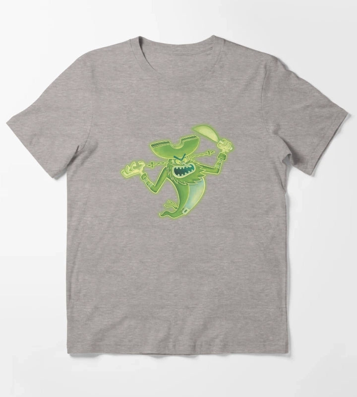 SpongeBob SquarePants Neon Glowing Flying Dutchman T-Shirt Heather Grey
