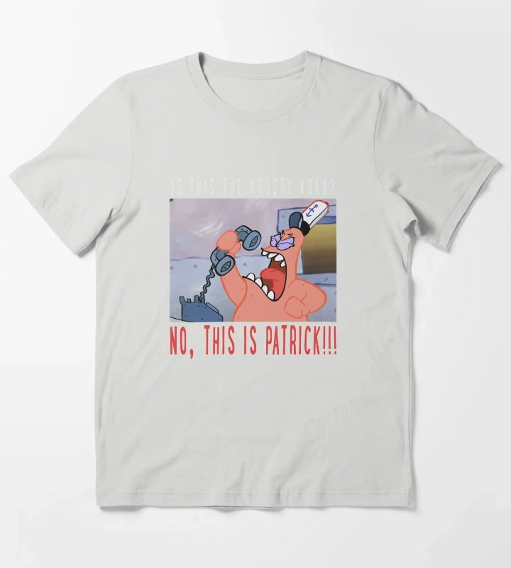 SpongeBob SquarePants No This Is Patrick T-Shirt Light Grey