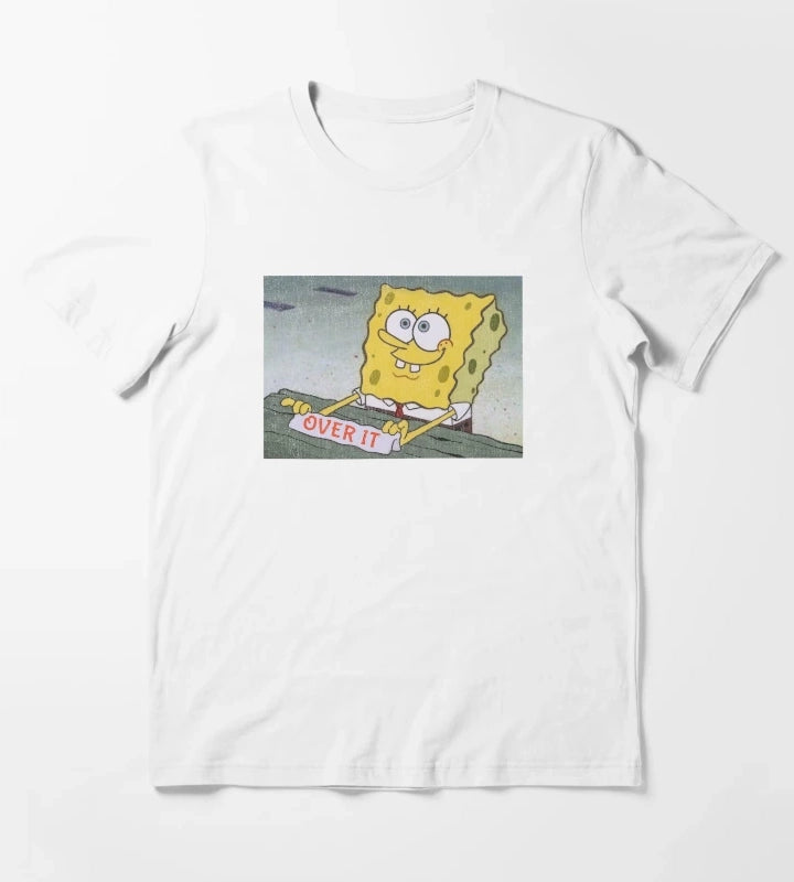 SpongeBob SquarePants Over It Sign T-Shirt White