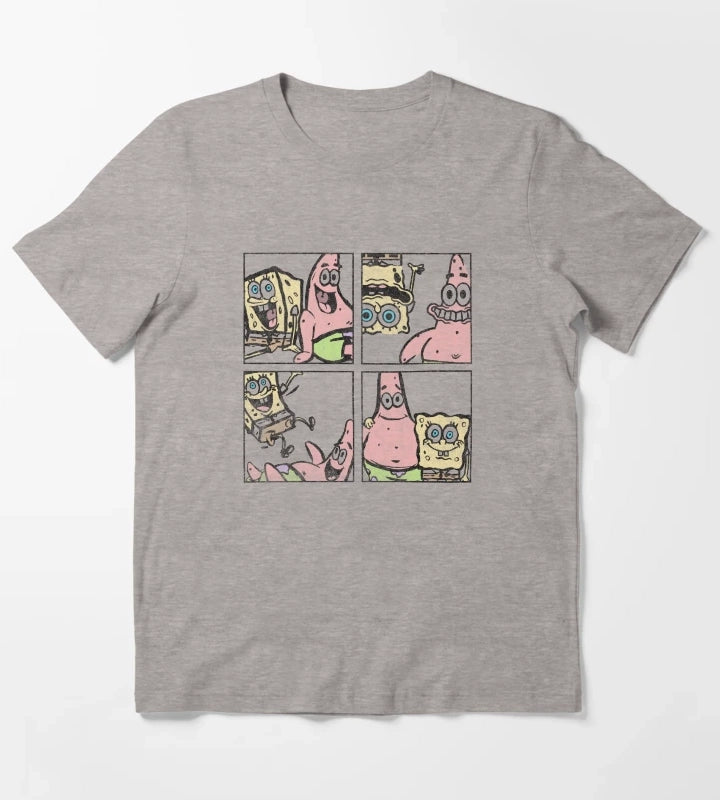SpongeBob SquarePants Patrick Best Friend Box Up T-Shirt Heather Grey