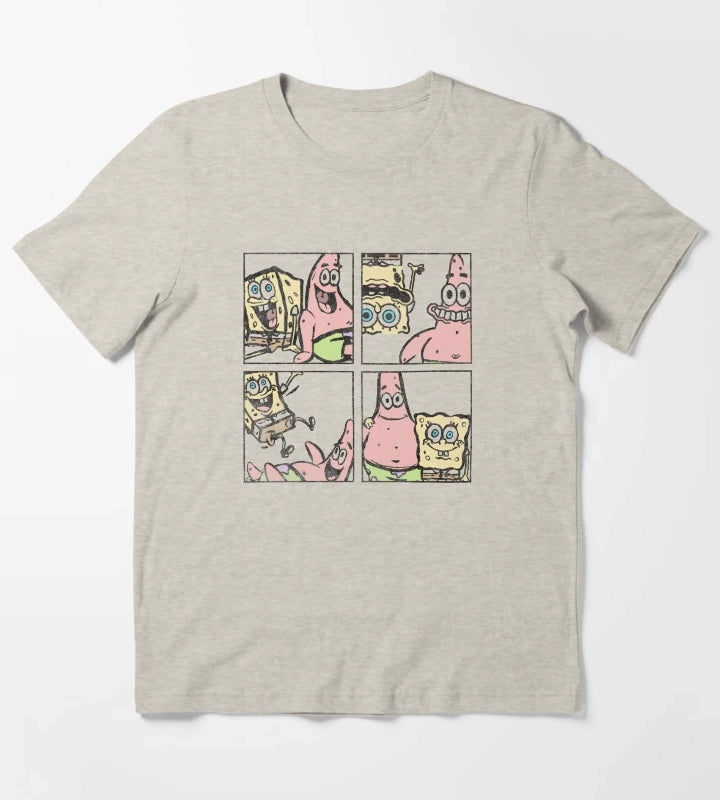 SpongeBob SquarePants Patrick Best Friend Box Up T-Shirt Cream
