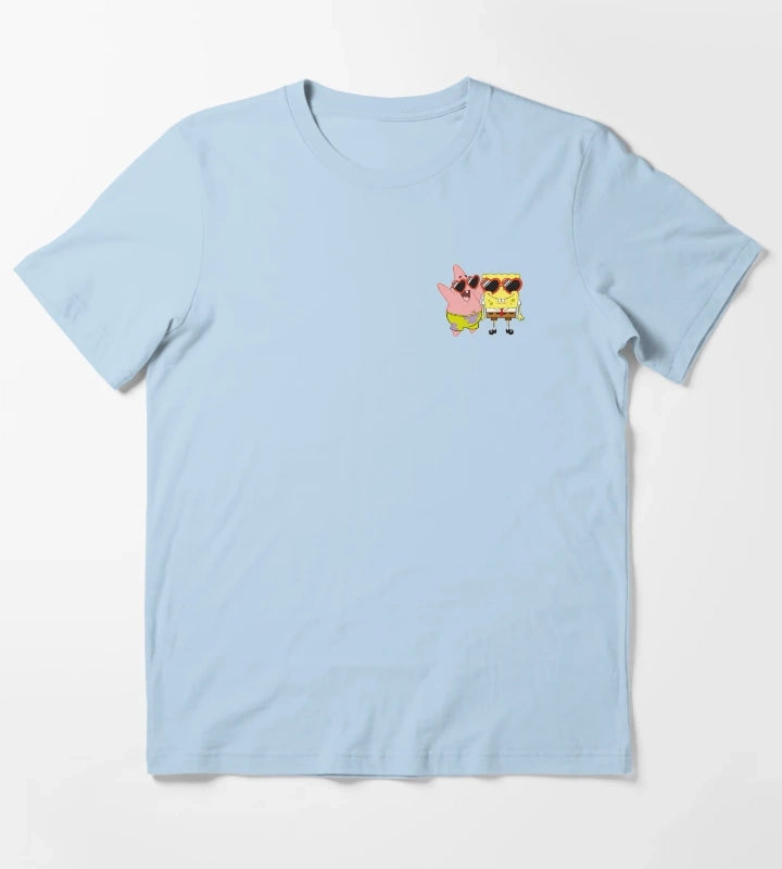 SpongeBob SquarePants Patrick Heart Glasses Pocket T-Shirt Sky Blue