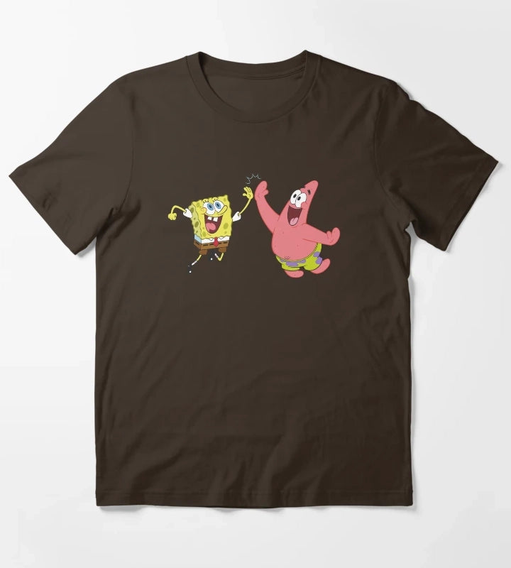 SpongeBob SquarePants Patrick High Five T-Shirt Brown