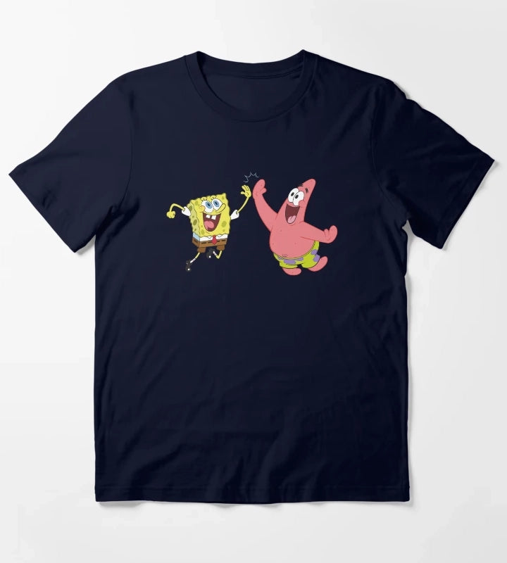 SpongeBob SquarePants Patrick High Five T-Shirt Navy