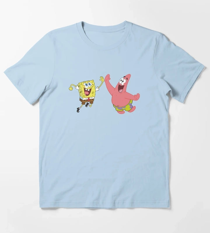 SpongeBob SquarePants Patrick High Five T-Shirt Sky Blue