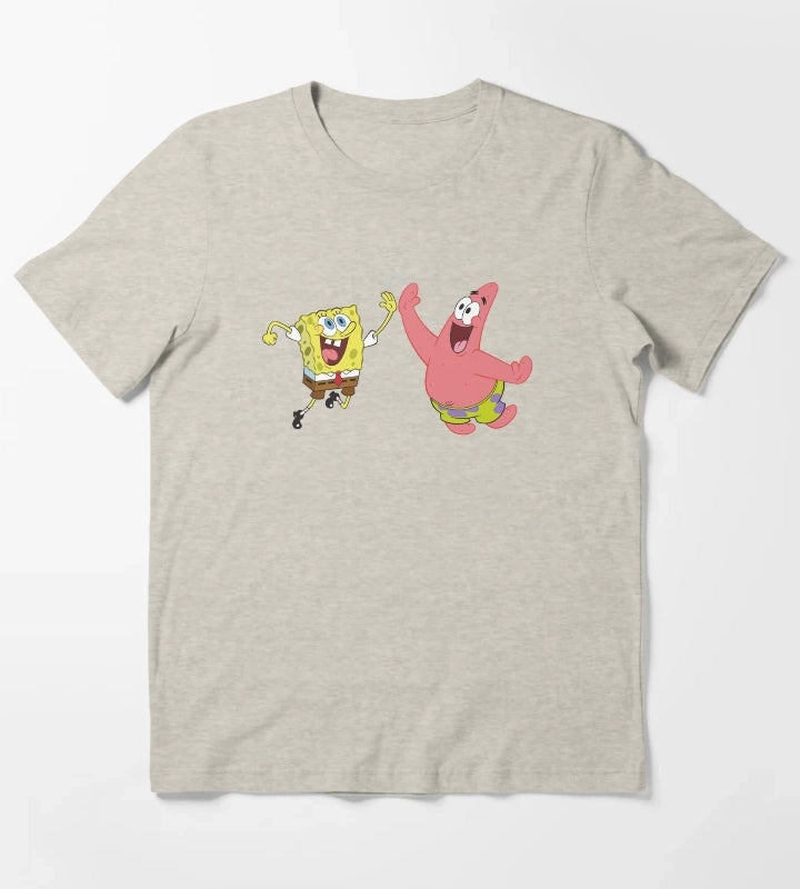 SpongeBob SquarePants Patrick High Five T-Shirt Cream