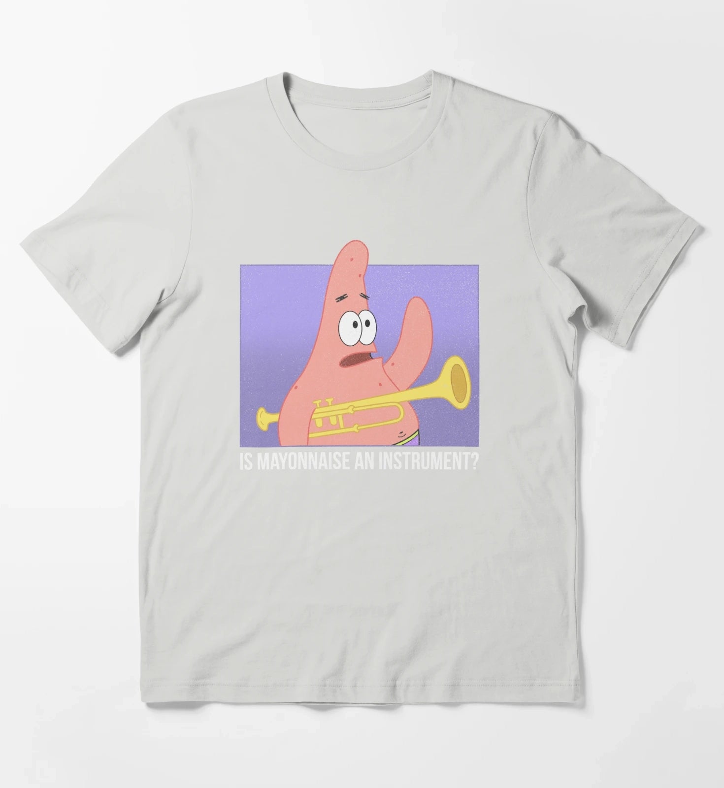 SpongeBob SquarePants Patrick Is Mayonnaise An Instrument T-Shirt Light Grey
