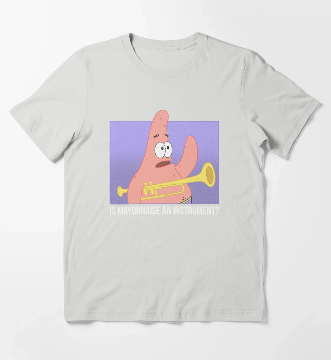 SpongeBob SquarePants Patrick Is Mayonnaise An Instrument T-Shirt Light Grey