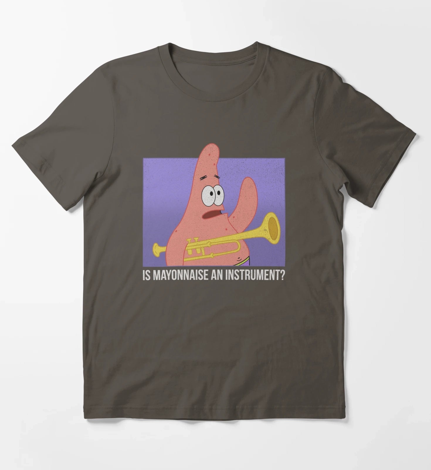 SpongeBob SquarePants Patrick Is Mayonnaise An Instrument T-Shirt Dark Grey