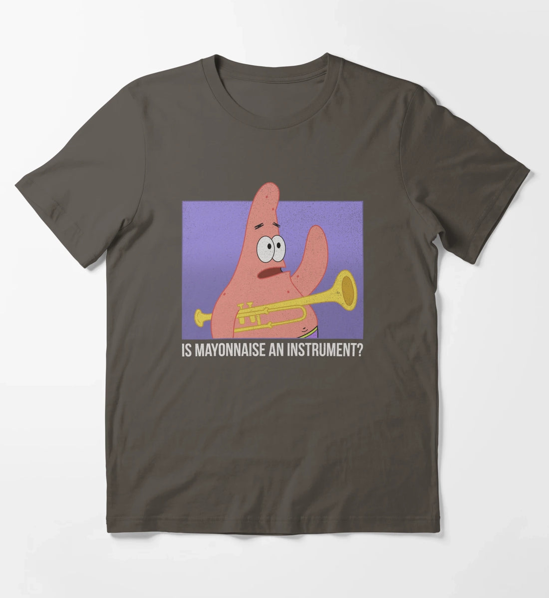 SpongeBob SquarePants Patrick Is Mayonnaise An Instrument T-Shirt Dark Grey