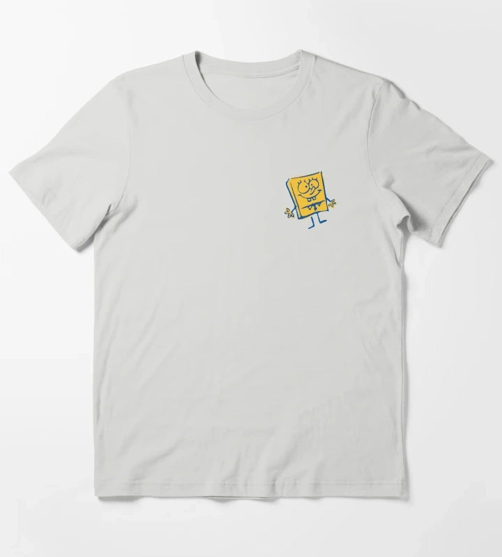 SpongeBob SquarePants Pocket Doodle T-Shirt Light Grey