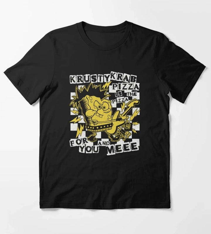 SpongeBob SquarePants Punk Bob Krusty Krab Pizza T-Shirt