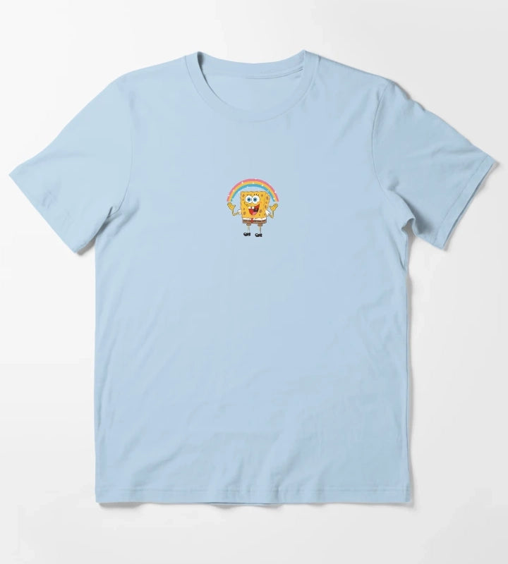 SpongeBob SquarePants Rainbow Imagination T-Shirt Sky Blue