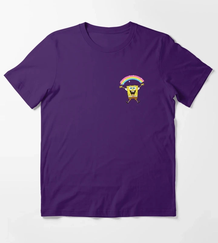 SpongeBob SquarePants Rainbow Sparkle Pocket T-Shirt Purple