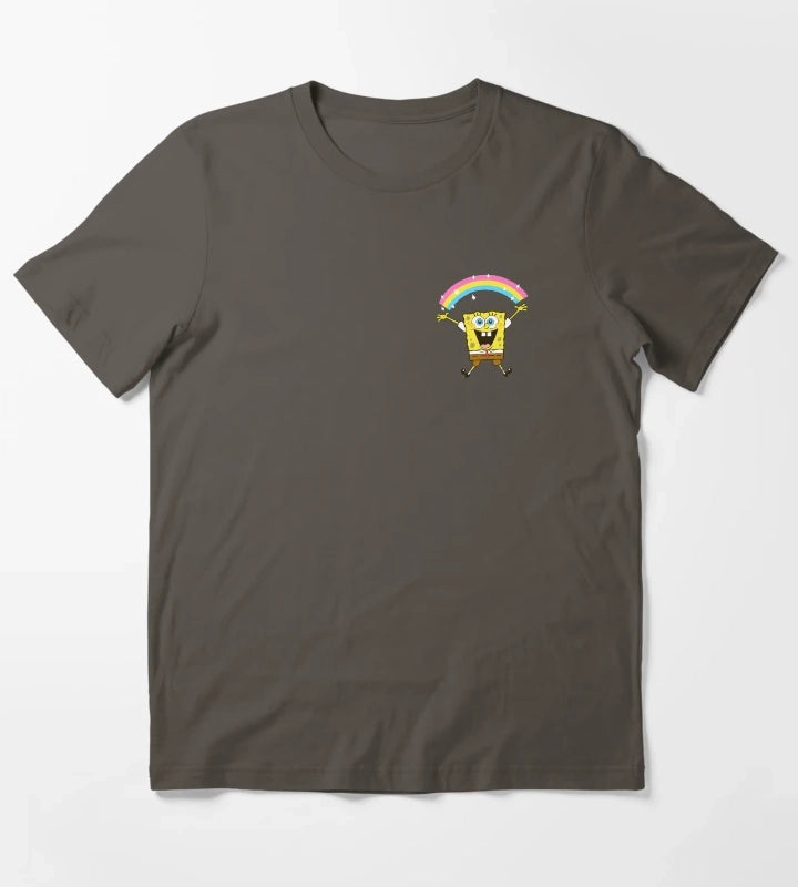 SpongeBob SquarePants Rainbow Sparkle Pocket T-Shirt Dark Grey