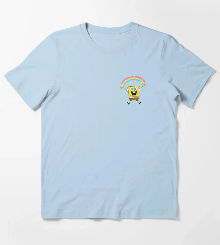 SpongeBob SquarePants Rainbow Sparkle Pocket T-Shirt Sky Blue