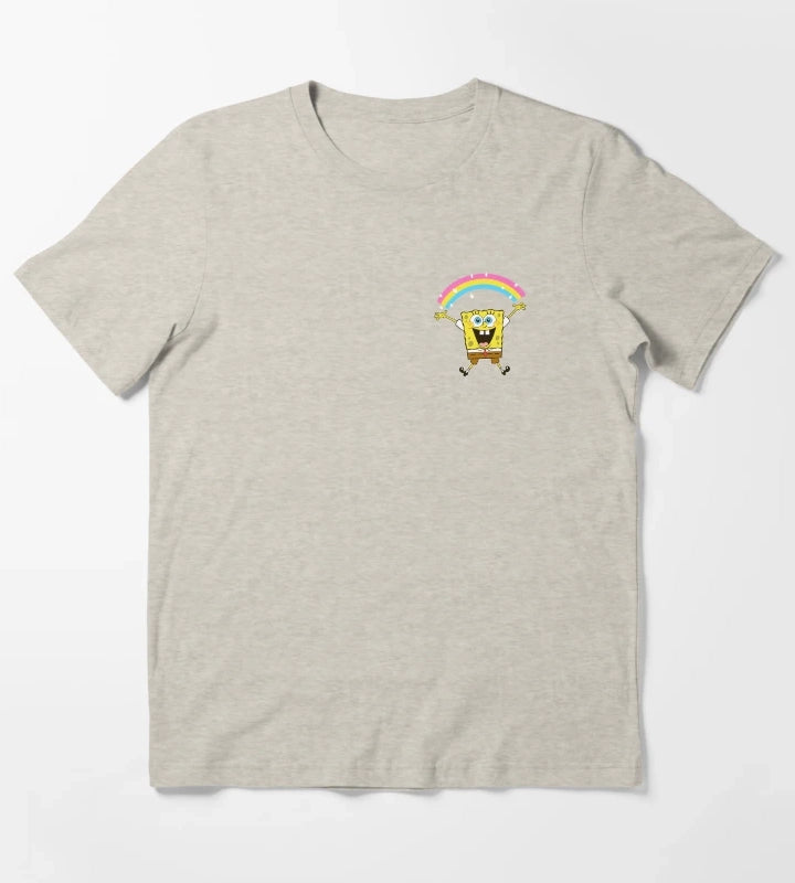 SpongeBob SquarePants Rainbow Sparkle Pocket T-Shirt Cream