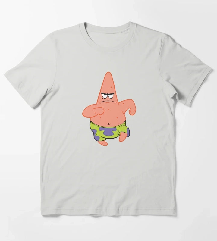 SpongeBob SquarePants Running Patrick Picture T-Shirt Light Grey