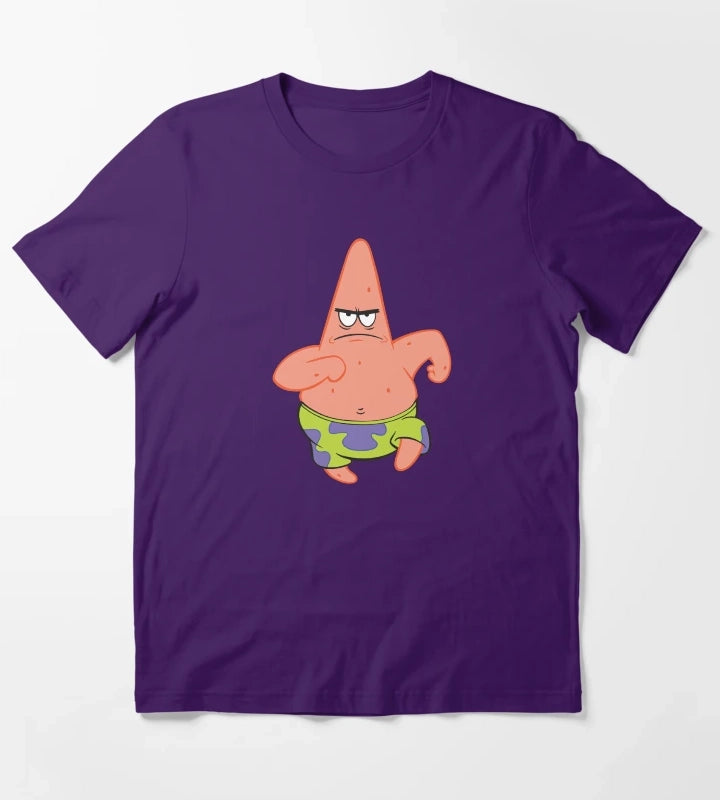 SpongeBob SquarePants Running Patrick Picture T-Shirt Purple