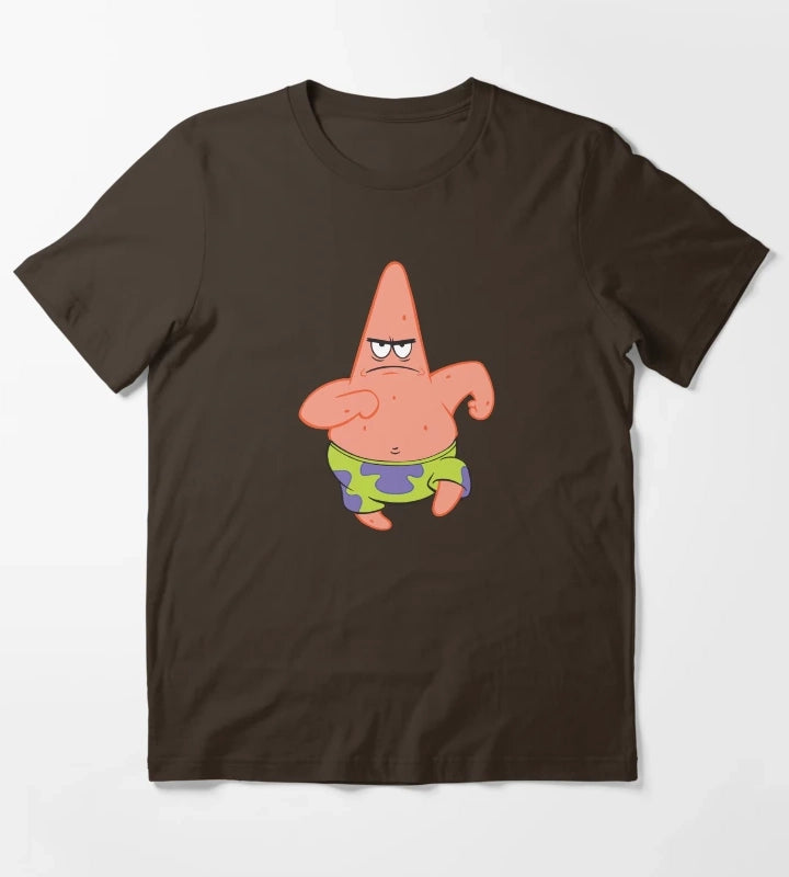 SpongeBob SquarePants Running Patrick Picture T-Shirt Brown